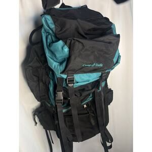 Vintage Camp Trails Triad Outdoor Hiking Internal Frame Teal Backpack Rucksack
